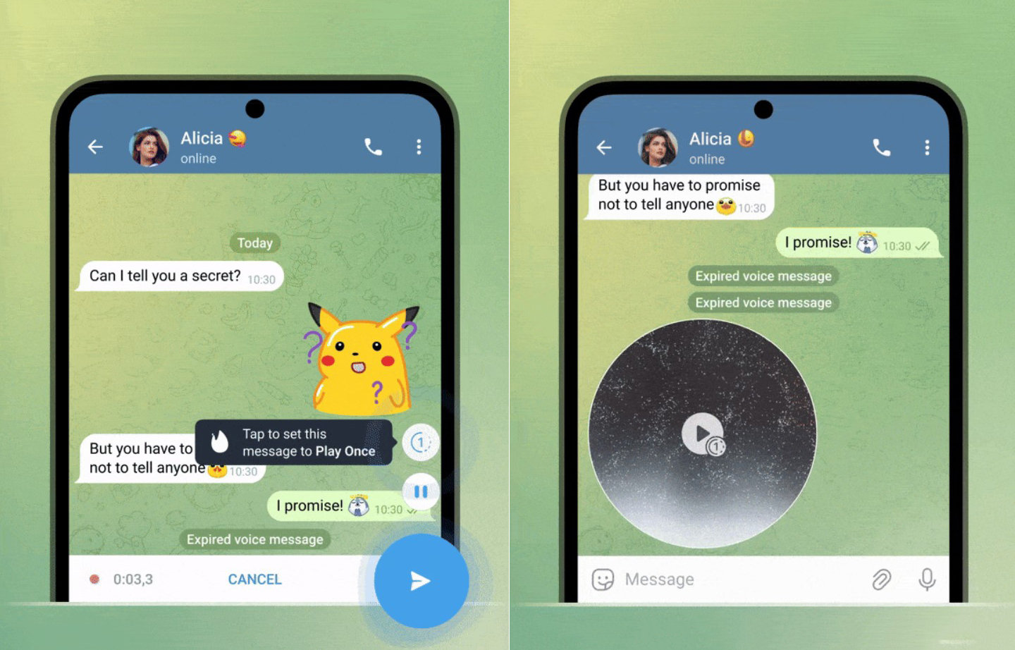 Read more about the article Telegram добавил самоуничтожаемые голосовые и видеосообщения